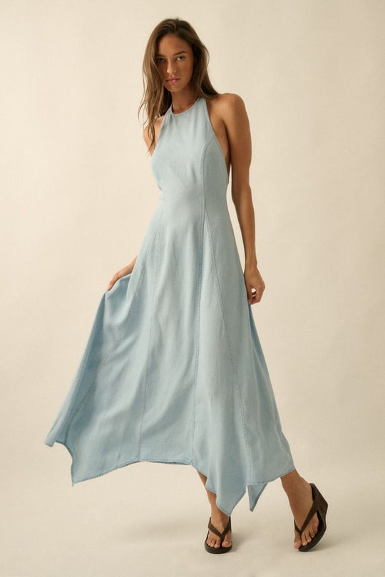 Harlow Chambray Dress - Beloved Boutique 