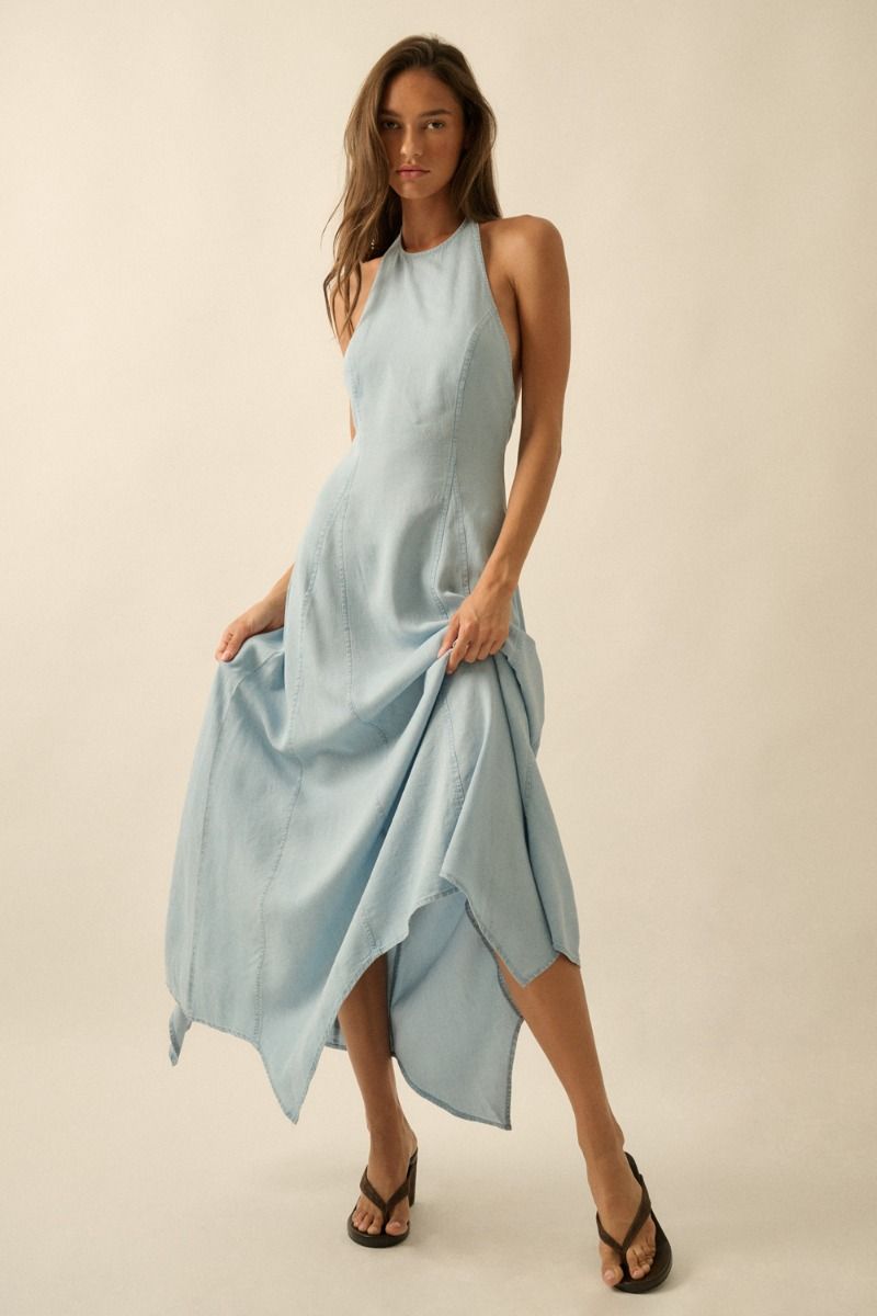 Harlow Chambray Dress - Beloved Boutique 