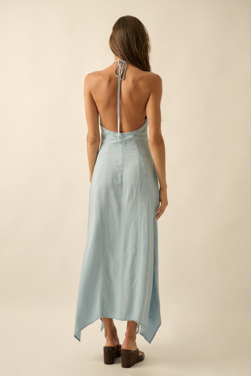 Harlow Chambray Dress - Beloved Boutique 