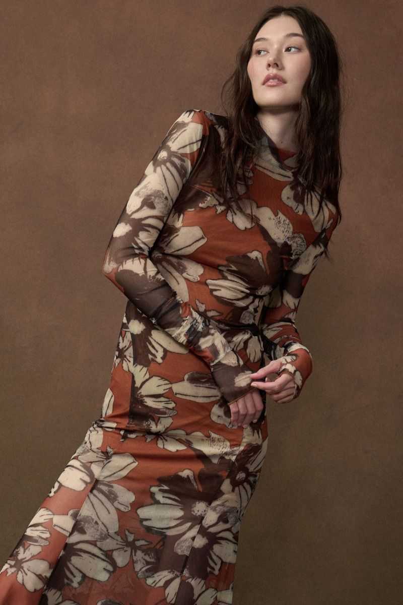 Octavia Floral Mesh Dress