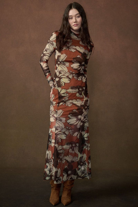 Octavia Floral Mesh Dress
