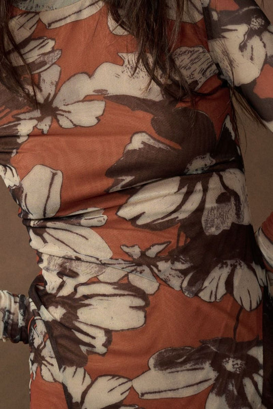 Octavia Floral Mesh Dress