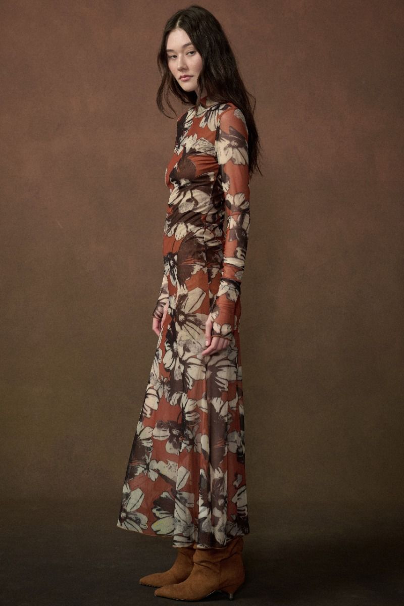 Octavia Floral Mesh Dress