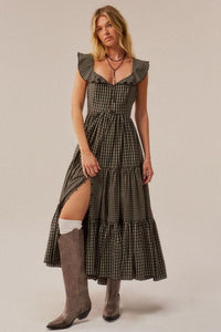 Dakota Plaid Maxi Dress