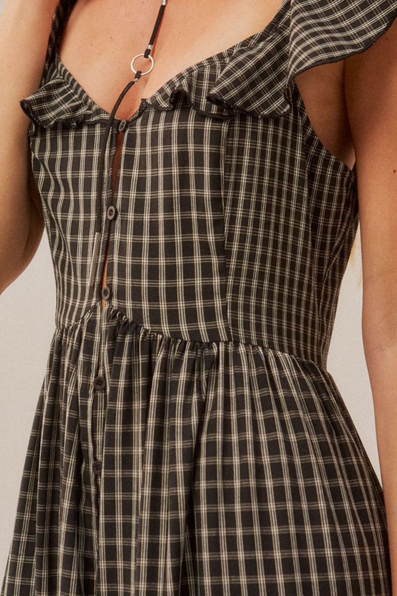 Dakota Plaid Maxi Dress
