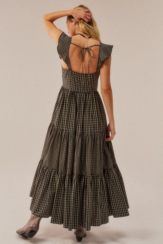 Dakota Plaid Maxi Dress