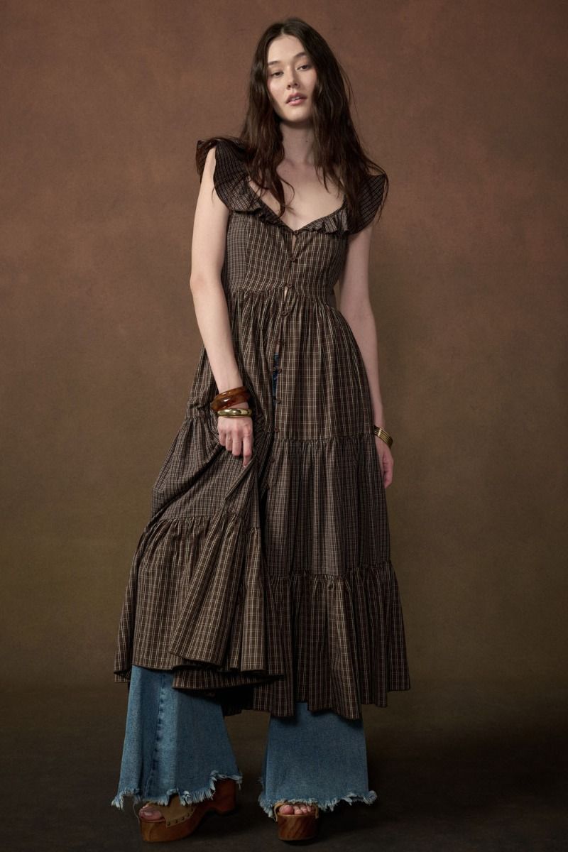 Dakota Plaid Maxi Dress
