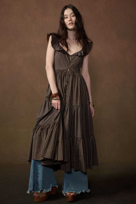Dakota Plaid Maxi Dress