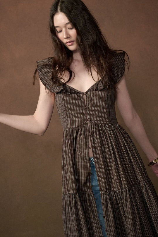 Dakota Plaid Maxi Dress