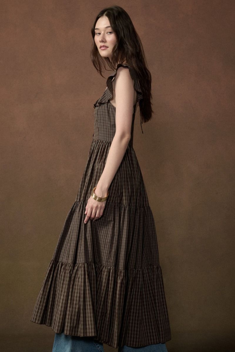 Dakota Plaid Maxi Dress