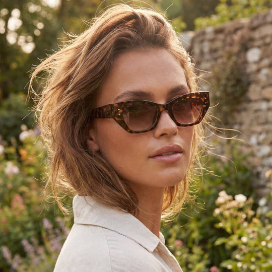 Angular Cat Eye Rivet Detail Sunglasses Set - Beloved Boutique 