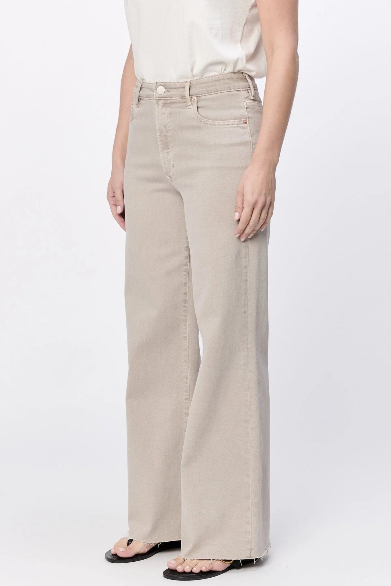 Fiona Wide Leg Jean Stone - Beloved Boutique