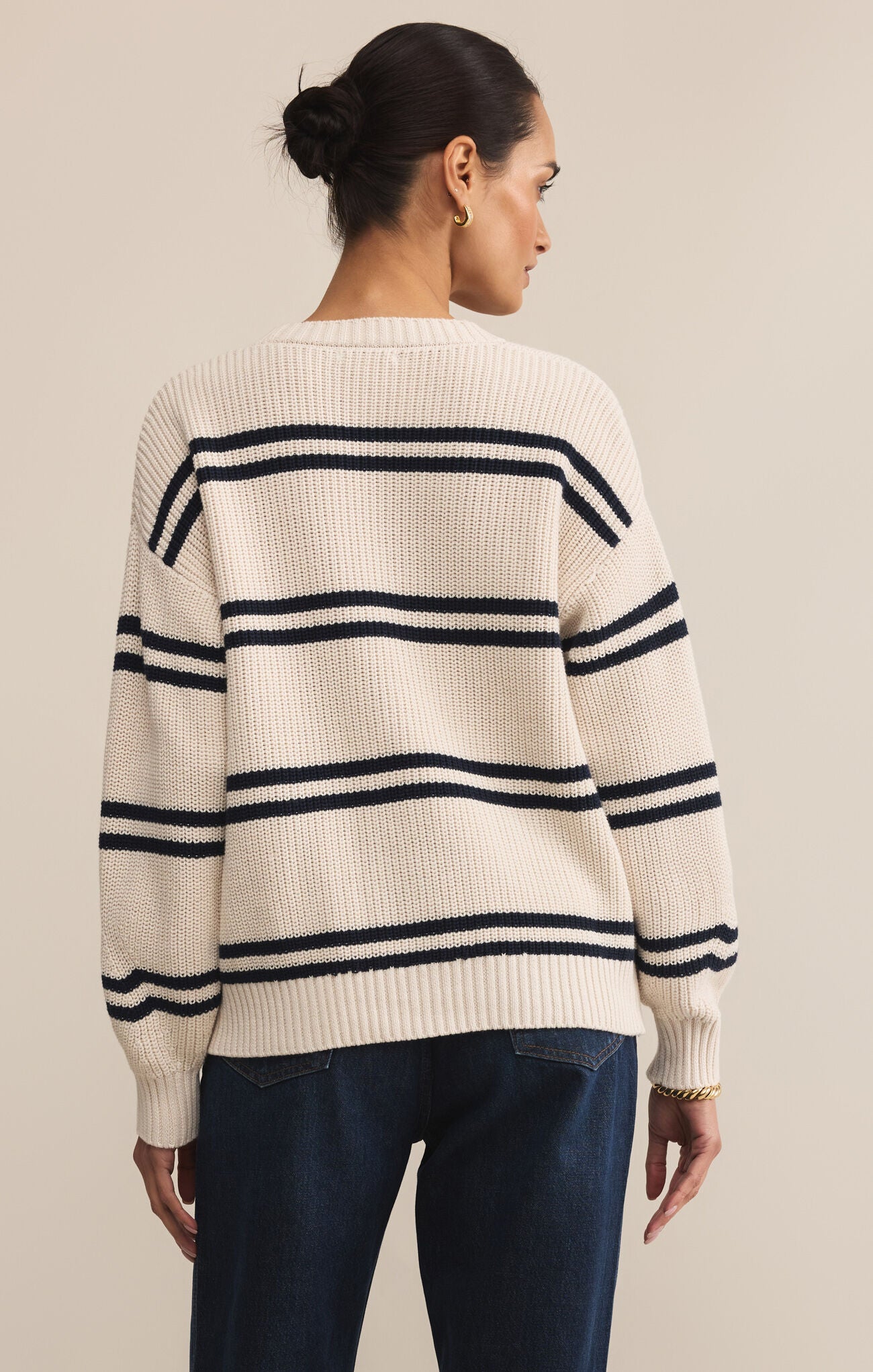 Boyfriend Striped Cardigan