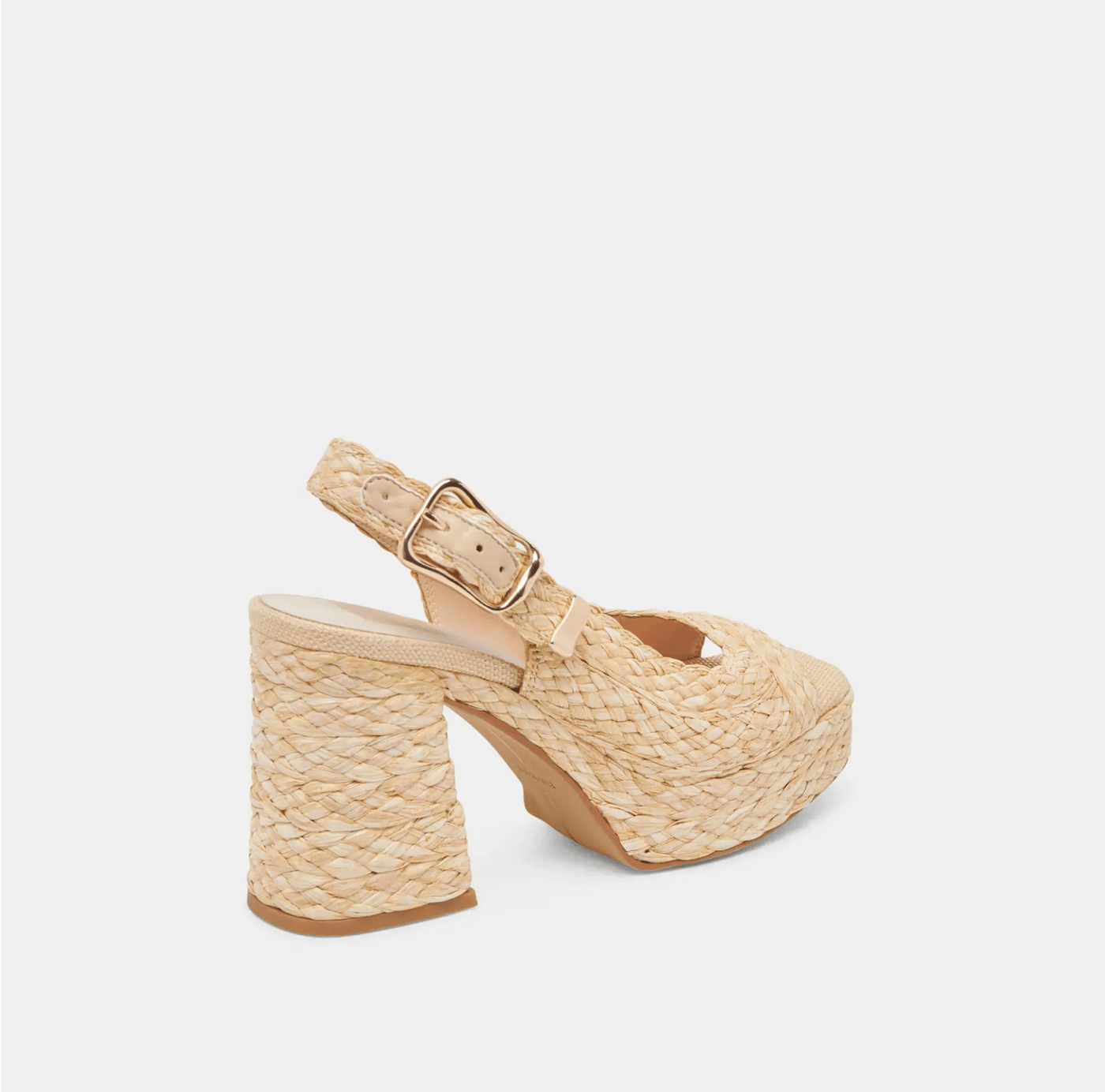 Flores Heels Natural Raffia - Beloved Boutique