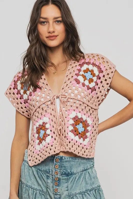 Four Corner Crochet Vest - Beloved Boutique