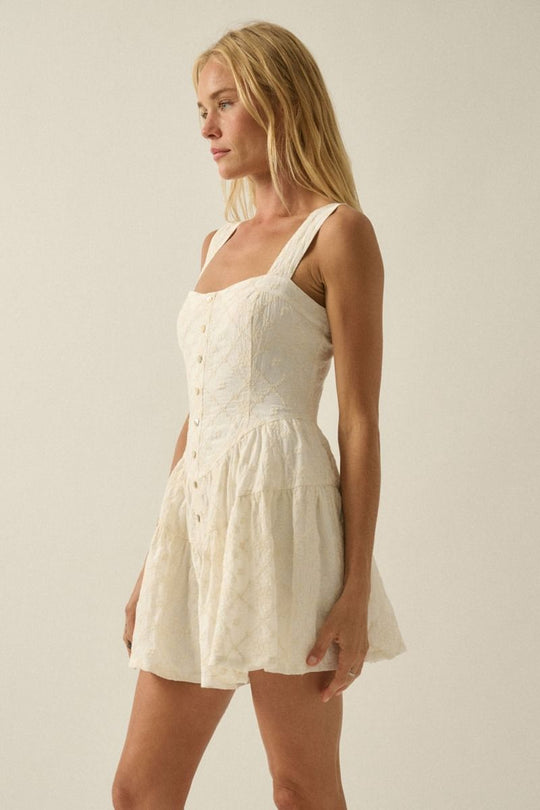 Seneca Embroidered Romper - Beloved Boutique 