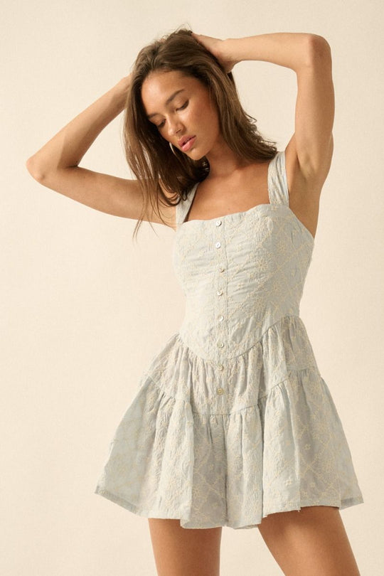 Seneca Embroidered Romper - Beloved Boutique 
