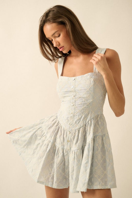 Seneca Embroidered Romper - Beloved Boutique 
