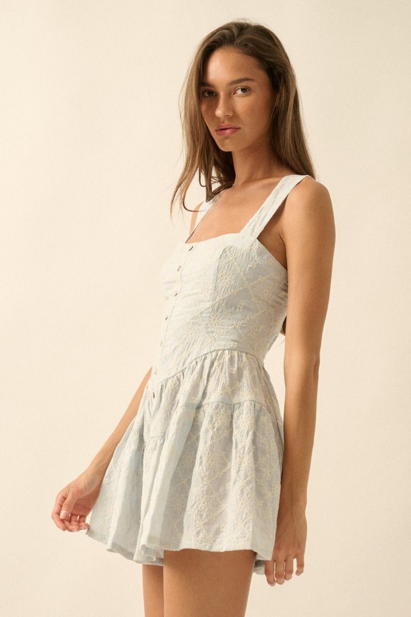Seneca Embroidered Romper - Beloved Boutique 