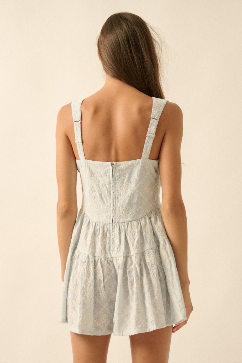 Seneca Embroidered Romper - Beloved Boutique 