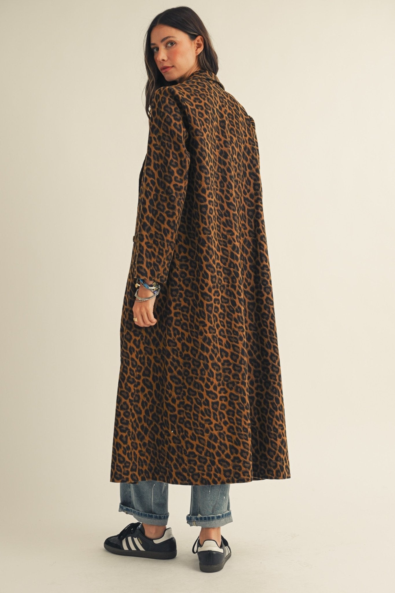 French Leopard Long Jacket - Beloved Boutique