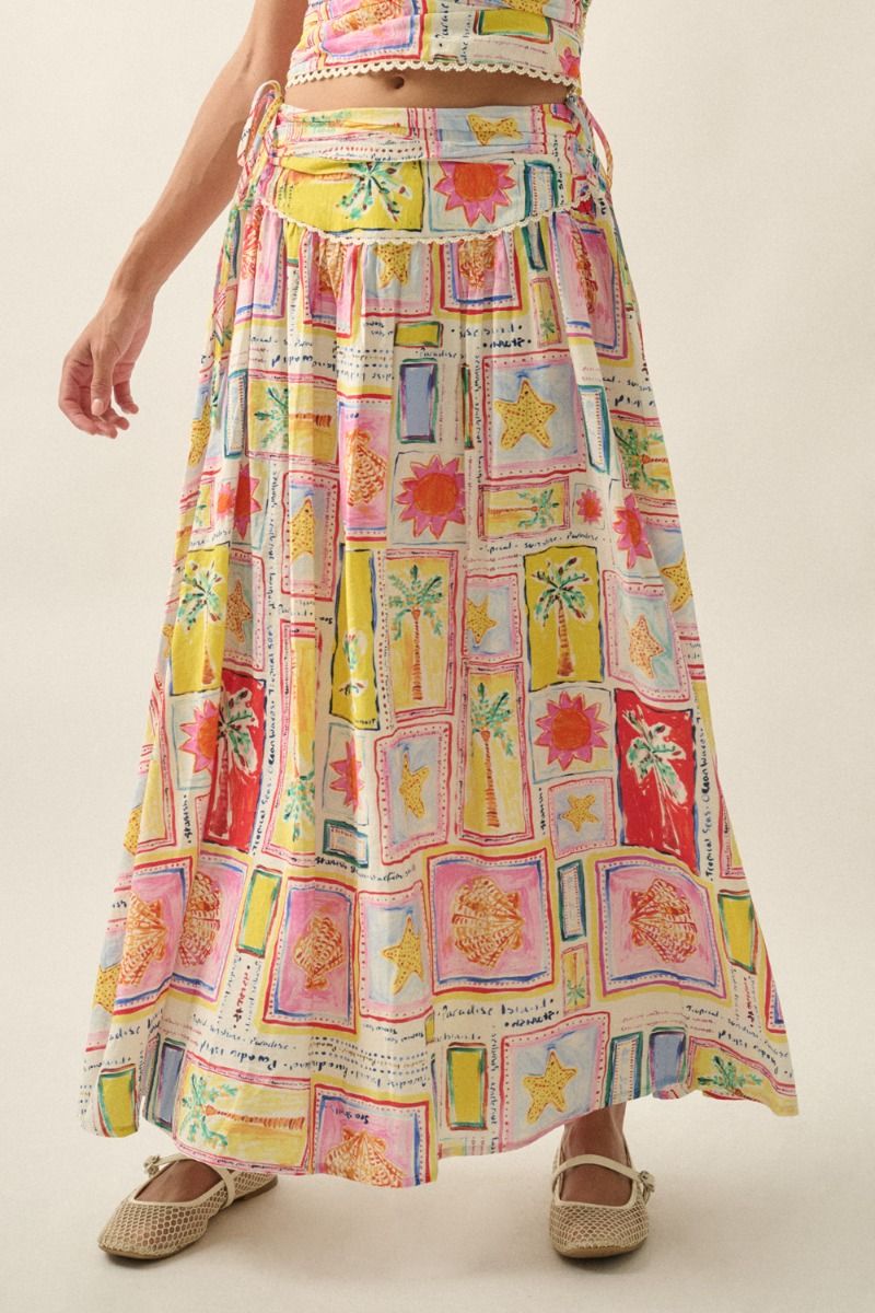 Soleil Tropical Maxi Skirt - Beloved Boutique 