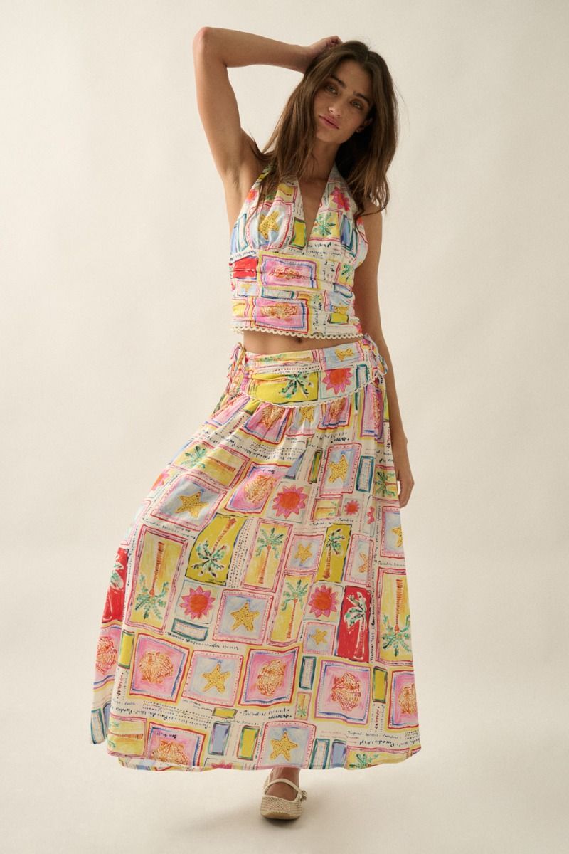 Soleil Tropical Maxi Skirt - Beloved Boutique 