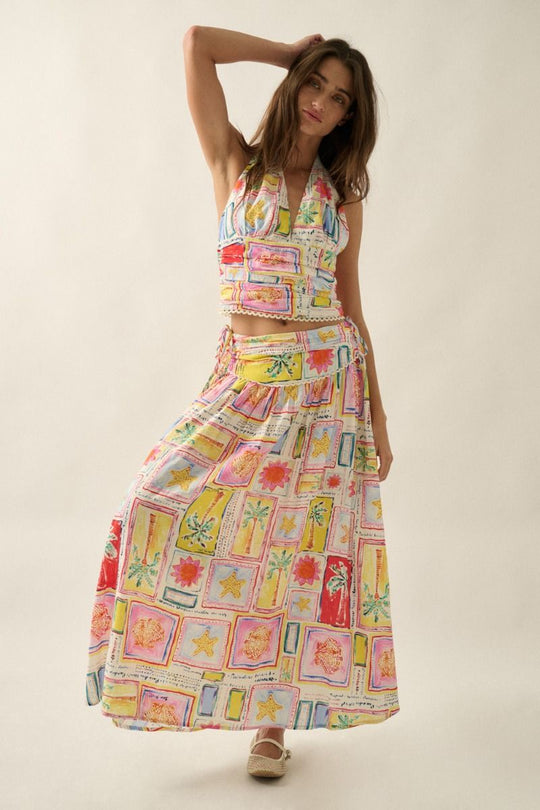 Soleil Tropical Maxi Skirt - Beloved Boutique 