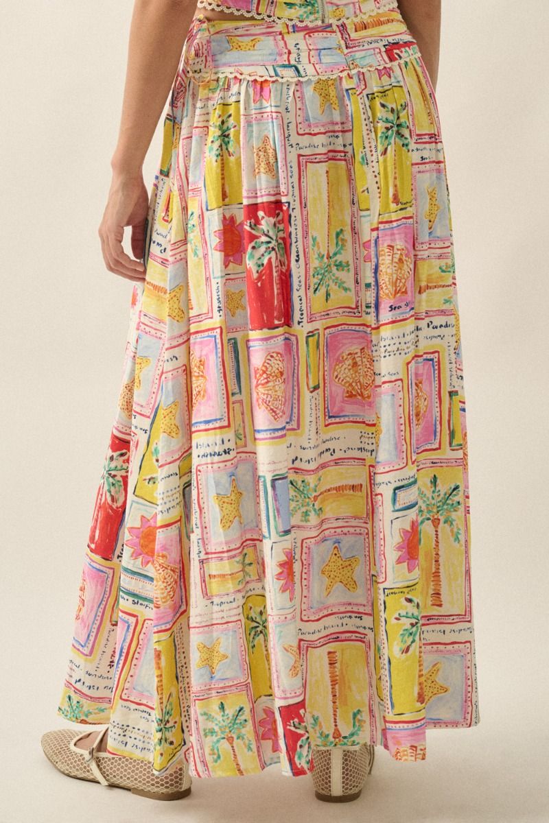 Soleil Tropical Maxi Skirt - Beloved Boutique 