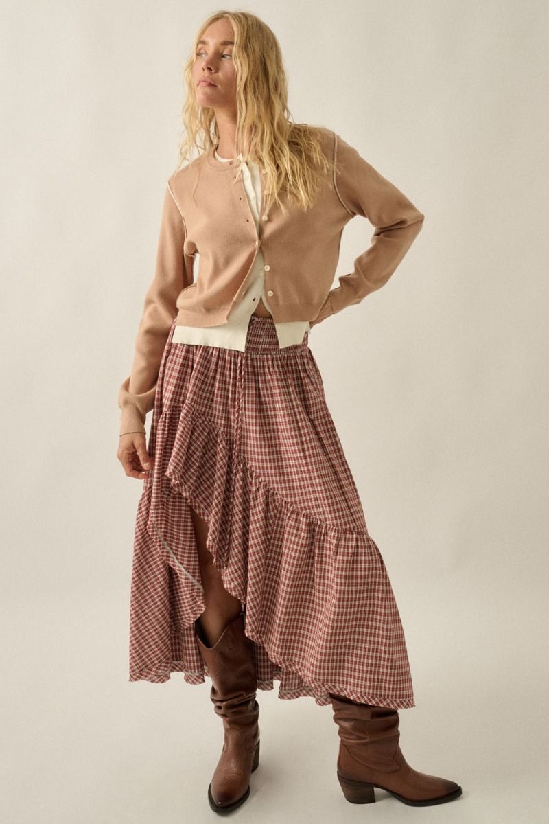 Wyatt Plaid Maxi Skirt