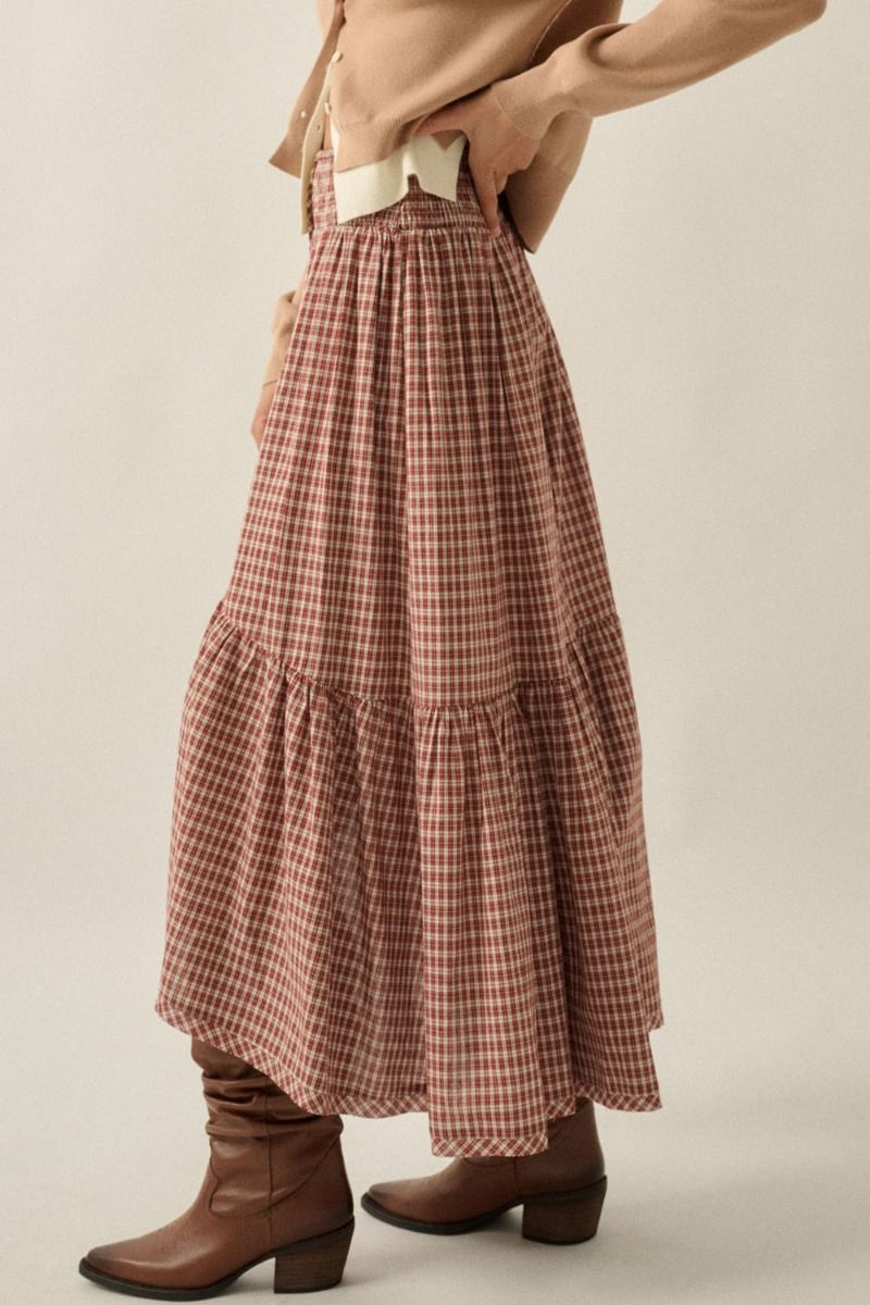 Wyatt Plaid Maxi Skirt