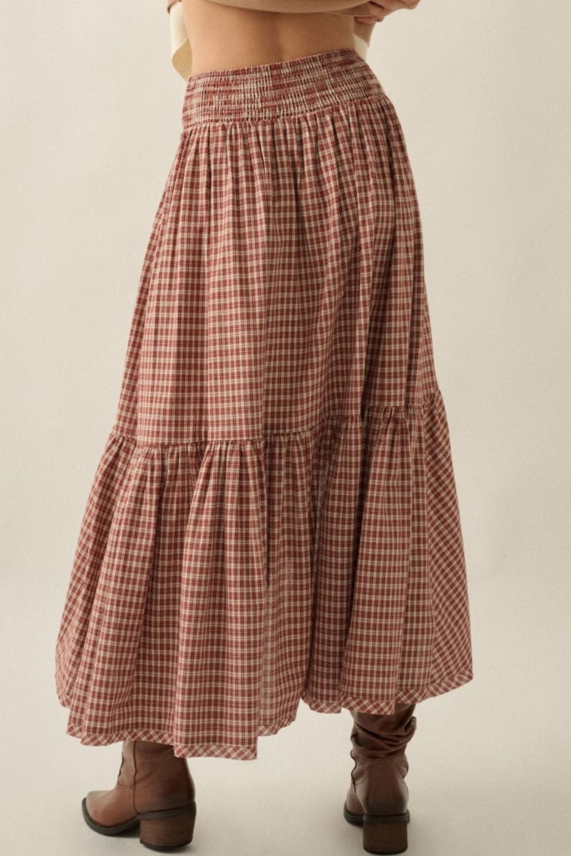 Wyatt Plaid Maxi Skirt