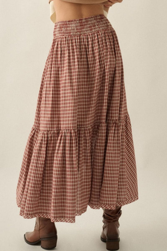 Wyatt Plaid Maxi Skirt