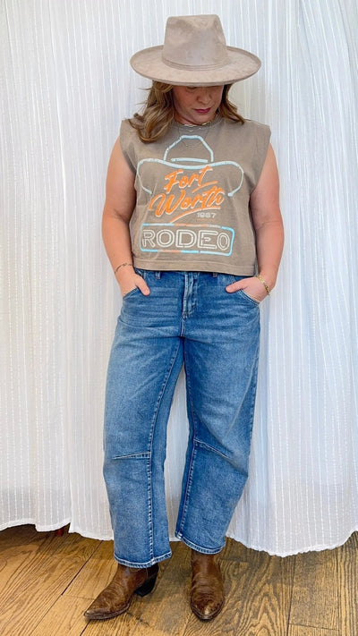 Ft Worth Boxy Muscle Top - Beloved Boutique