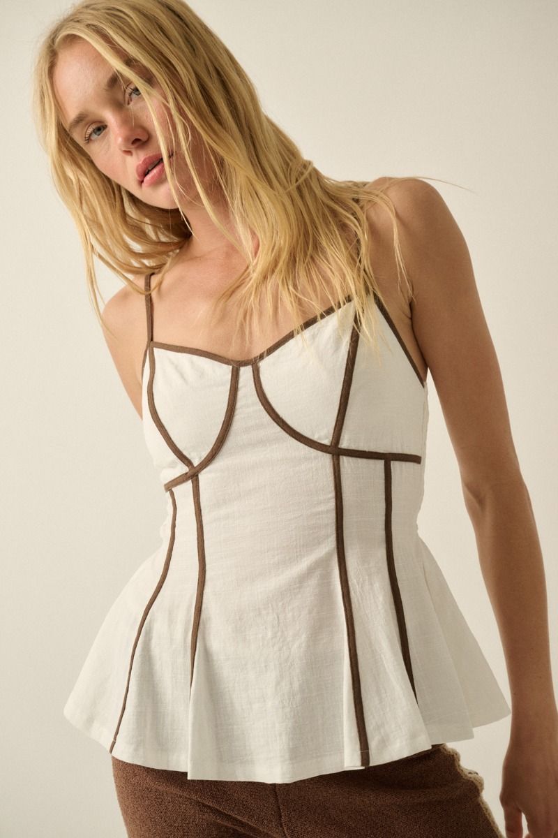 Alva Woven Top - Beloved Boutique 