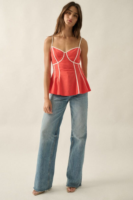 Alva Woven Top - Beloved Boutique 