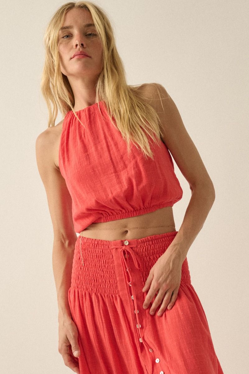 Brisa Woven Top - Beloved Boutique 