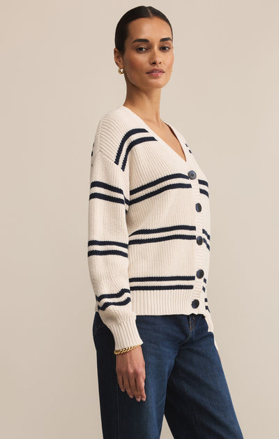 Boyfriend Striped Cardigan
