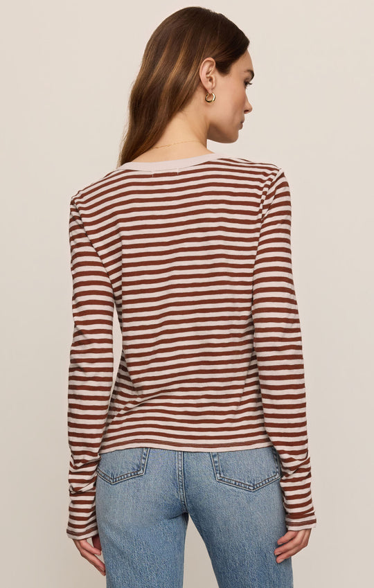 June L/S Stripe Slub Tee