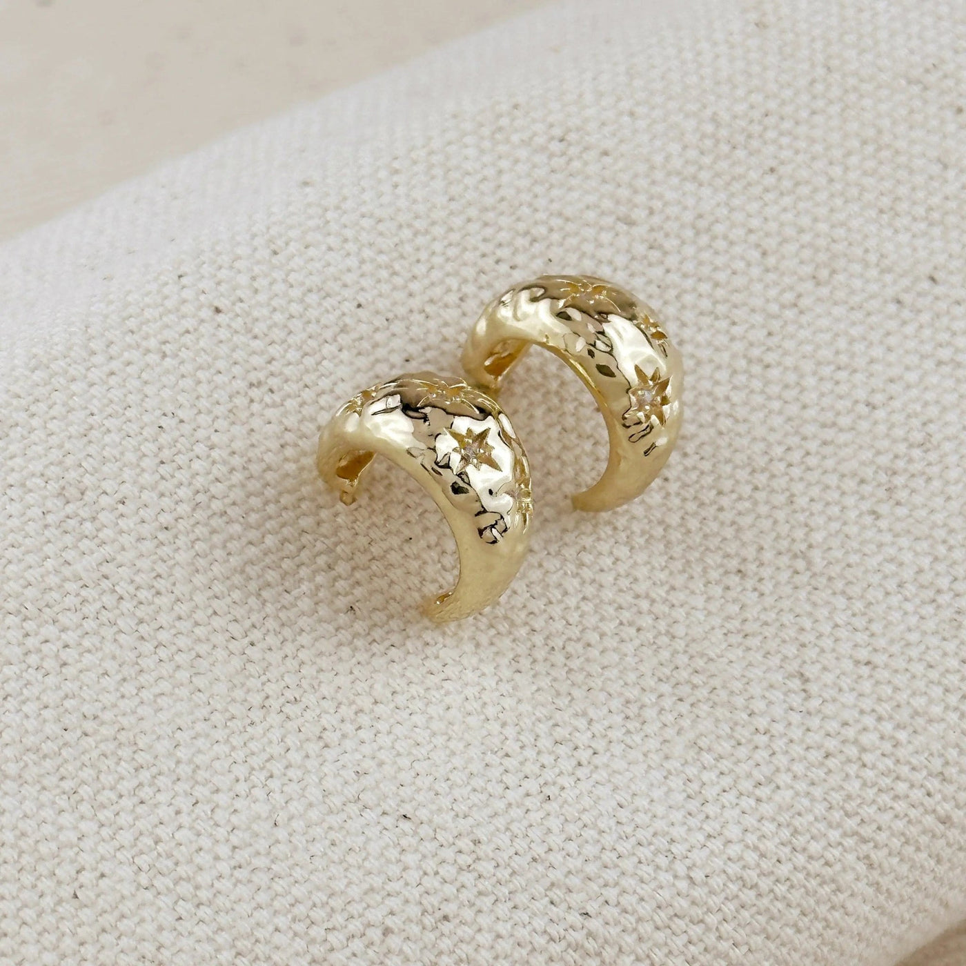 Hammered Crescent Moon Earrings - Beloved Boutique