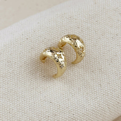 Hammered Crescent Moon Earrings - Beloved Boutique