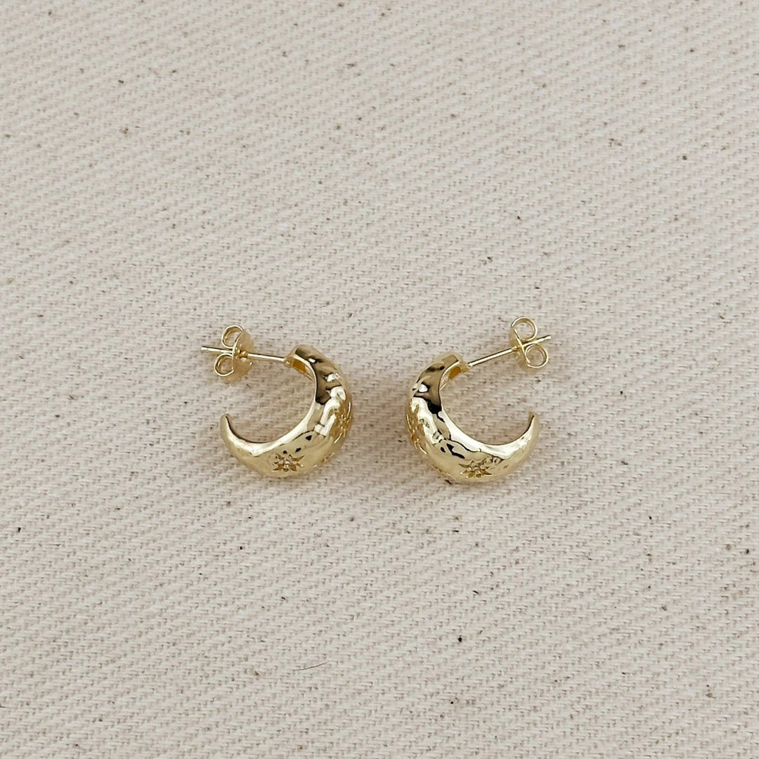 Hammered Crescent Moon Earrings - Beloved Boutique
