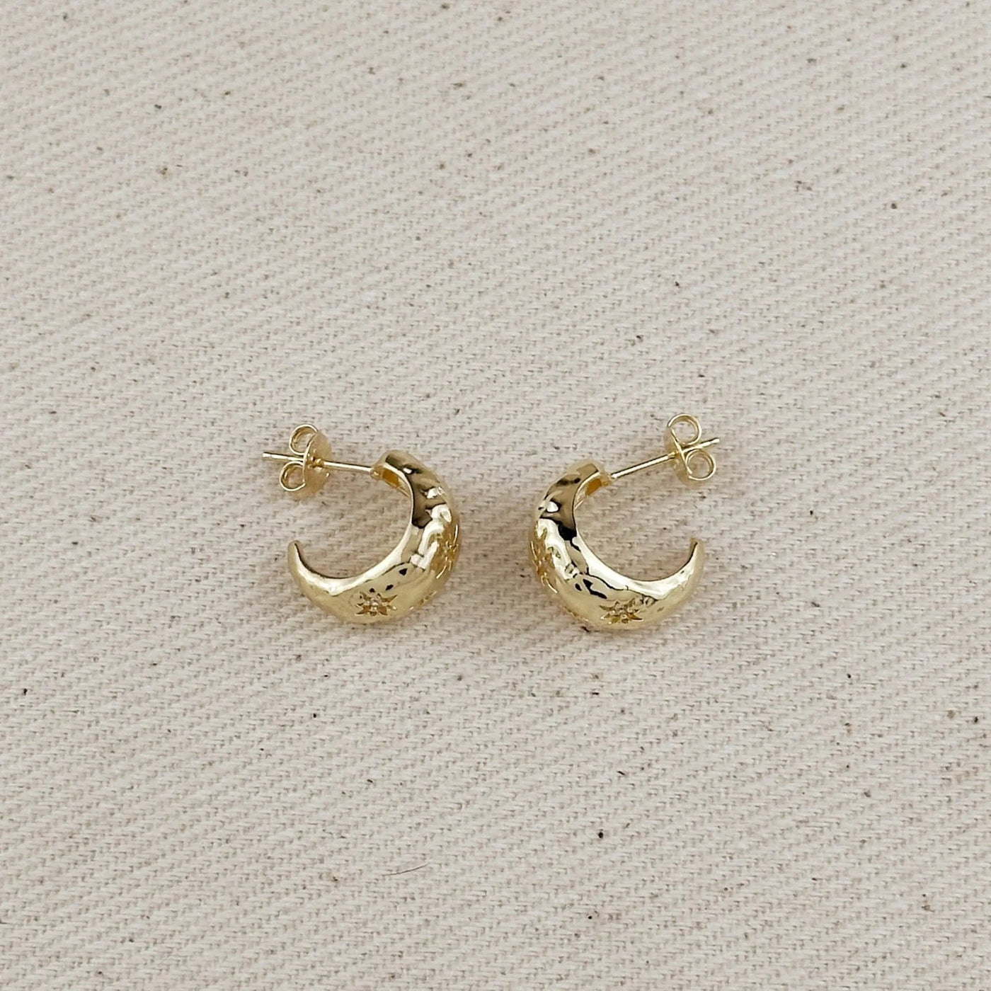 Hammered Crescent Moon Earrings - Beloved Boutique