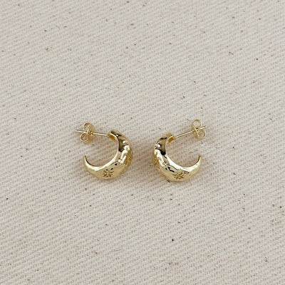 Hammered Crescent Moon Earrings - Beloved Boutique