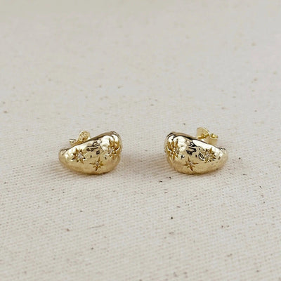 Hammered Crescent Moon Earrings - Beloved Boutique