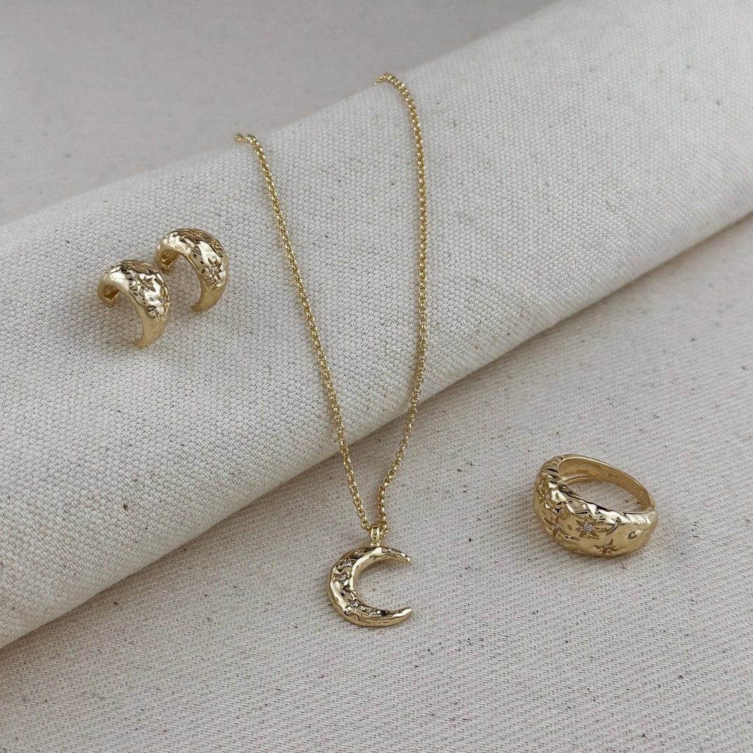 Hammered Crescent Moon Earrings - Beloved Boutique