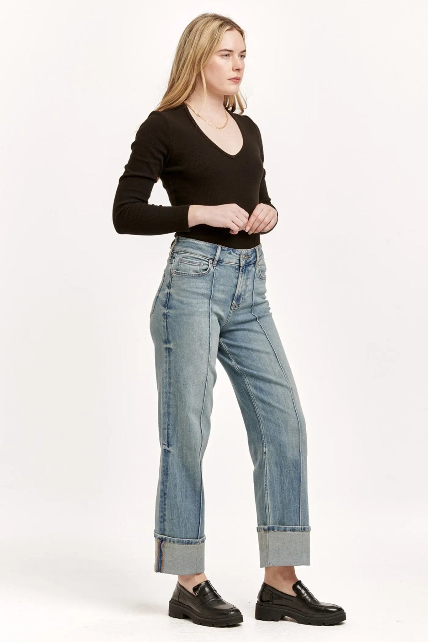 Holly Cuffed Denim - Beloved Boutique