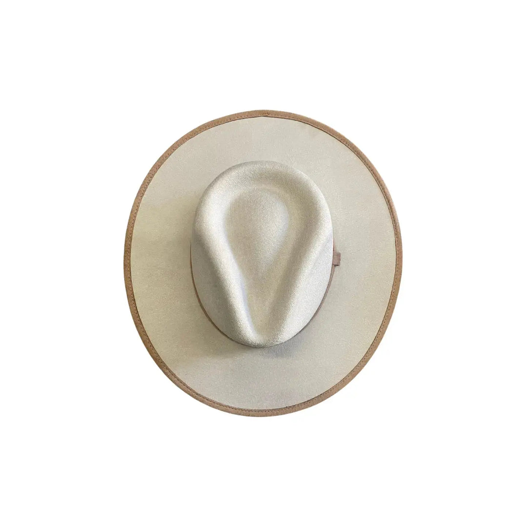 Two Toned Rancher Hat Vegan Suede The Modern Cactus Co