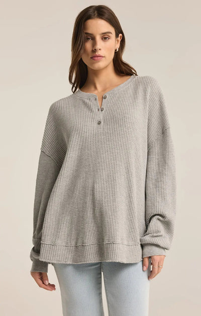 Jax Cozy Waffle Top - Beloved Boutique