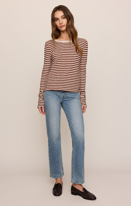 June L/S Stripe Slub Tee